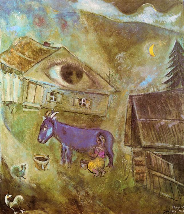 The House with the Green Eye painting - Marc Chagall The House with the Green Eye art painting